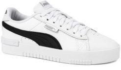 Damskie buty sportowe niskie skórzane biało czarne PUMA JADA. Białe buty treningowe Puma, z aplikacjami, z materiału, bez zapięcia, trekkingowe. Za 165.00 zł.