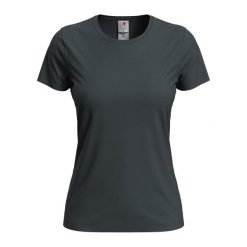 Koszulka Damska Classic Heather Organic Fitted T-shirt. Szare t-shirty Stedman, xs, bez wzorów, sportowe, bez kołnierzyka, bez ramiączek. Za 47.99 zł.