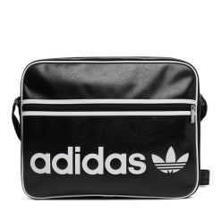 Torebka adidas. Czarne listonoszki adidas, bez wzorów, bez dodatków. Za 279.99 zł.