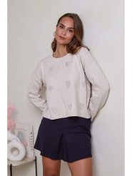 Soft Cashmere Sweter w kolorze beżowym rozmiar: 38/40. Brązowe swetry Soft Cashmere, bez wzorów, klasyczne, bez ramiączek. Za 123.25 zł.