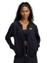 Under Armour Bluza "Rival Terry" w kolorze czarnym rozmiar: L. Czarne bluzy Under Armour, l, bez wzorów, bez ramiączek, bez kaptura. Za 187.96 zł.