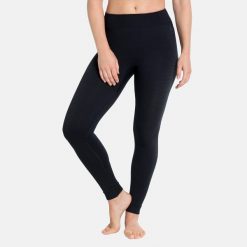 Spodnie techniczne termoaktywne damskie Odlo Performance Warm Eco. Czarne bielizna termoaktywna damska ODLO, bez wzorów, narciarskie. Za 369.99 zł.