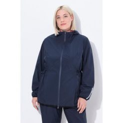 Damskie Kurtka przeciwdeszczowa woreczek podróżny wodoodporny. Niebieskie kurtki przeciwdeszczowe Ulla Popken, plus size, bez wzorów, z materiału, bez kaptura, trekkingowe. W wyprzedaży za 311.99 zł.