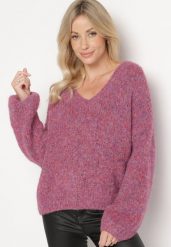 Fioletowy Sweter z Wełną i Rozszerzanymi Rękawami Sinara. Fioletowe swetry Born2be, bez wzorów, z wełny, biznesowe, bez ramiączek. W wyprzedaży za 135.99 zł.