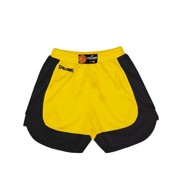 Szorty Spalding Hustle. Czarne szorty sportowe spalding, bez wzorów, z materiału, na fitness i siłownię. Za 162.50 zł.
