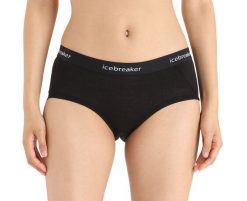 Figi Termoaktywne Damskie Icebreaker Women Sprite Hot pants. Czarne figi Icebreaker, bez wzorów, z dzianiny. Za 149.99 zł.