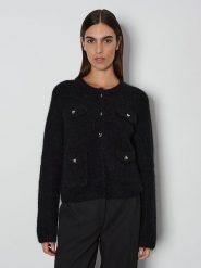 Someday Kardigan w kolorze czarnym rozmiar: 42. Czarne swetry someday., bez wzorów, z wełny, bez ramiączek. Za 260.99 zł.