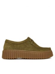 Clarks Półbuty Torhill Bee 26184586 Khaki. Brązowe półbuty wsuwane Clarks, bez wzorów, ze skóry, bez obcasa, na płaskiej podeszwie. Za 529.99 zł.