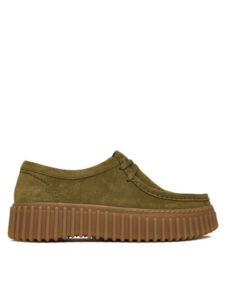 Clarks Półbuty Torhill Bee 26184586 Khaki. Brązowe półbuty wsuwane Clarks, bez wzorów, ze skóry, bez obcasa, na płaskiej podeszwie. Za 529.99 zł.