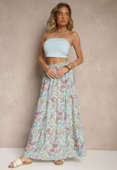 Zielona Spódnica Rozkloszowana High Waist z Motywem Paisley Nevolissa. Zielone spódnice Renee, na co dzień, l, z aplikacjami, maxi, koszulowe. W wyprzedaży za 47.99 zł.