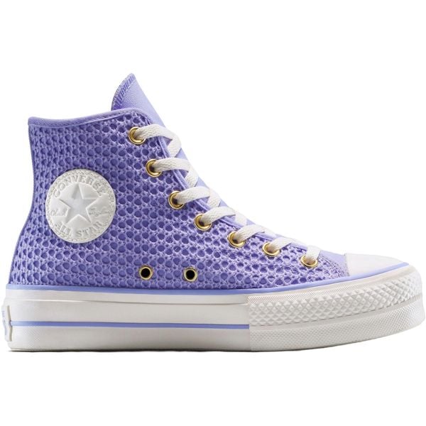 Buty sportowe Converse Chuck Taylor All Star Lift Platform Knit. Niebieskie buty sportowe lifestyle Converse, bez wzorów, retro, bez zapięcia. Za 490.00 zł.