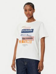 Weekend Max Mara T-Shirt Cabina 2515971041 Biały Regular Fit. Białe t-shirty Weekend Max Mara, s, bez wzorów, z bawełny, bez kołnierzyka, bez ramiączek. Za 369.99 zł.
