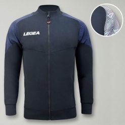 Kobieta Biegowa Kurtka Lekka Oddychająca Ciemnoszara-Turkusowa. Niebieskie kurtki do biegania LEGEA, xs, bez wzorów, z materiału, bez kaptura, do biegania. Za 136.00 zł.