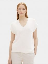 Tom Tailor Sweter 1040334 Écru Loose Fit. Swetry Tom Tailor, l, bez wzorów, z wiskozy, bez ramiączek. Za 119.99 zł.