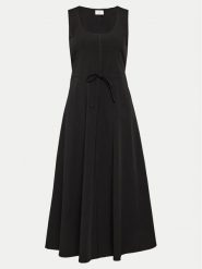 Deha Sukienka letnia D02677 Czarny Regular Fit. Czarne sukienki Deha, xs, bez wzorów, z syntetyku, bez kołnierzyka, bez ramiączek. Za 379.99 zł.