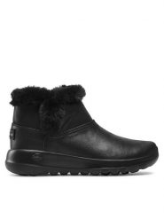 Skechers Botki Endeavor 144013/BBK Czarny. Czarne botki Skechers, bez wzorów, ze skóry, bez obcasa, na płaskiej podeszwie, bez zapięcia. Za 179.99 zł.