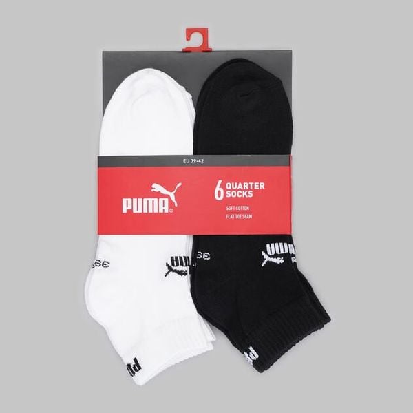 Puma Skarpety Elements Quarter 6-Pack 93875803. Białe skarpetki Puma, bez wzorów, z bawełny. Za 90.64 zł.