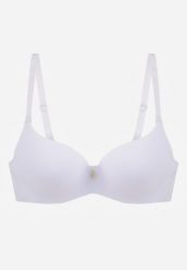 Biały Gładki Biustonosz Push Up z Aplikacją z Cyrkoniami Murita. Białe biustonosze Born2be, z aplikacjami. Za 29.99 zł.