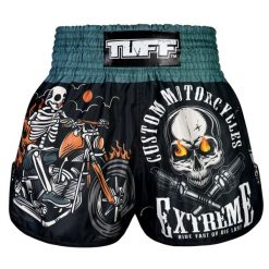 Spodenki treningowe TUFF The Skull Rider. Czarne szorty sportowe TUFF, bez wzorów. Za 149.00 zł.