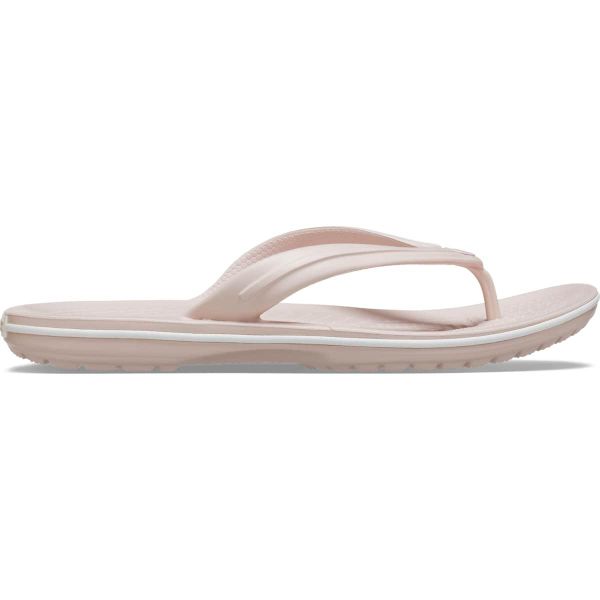 Klapki damskie Crocs Crocband Flip. Białe skarpetki sportowe Crocs, bez wzorów, do pływania. W wyprzedaży za 76.98 zł.