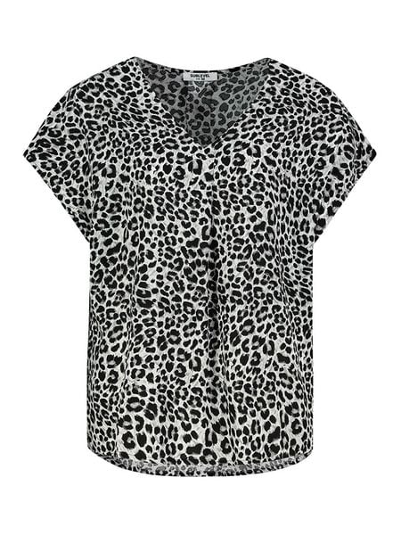 Sublevel Bluzka w kolorze czarno-biało-szarym rozmiar: M. Białe bluzki Sublevel, m, bez wzorów, z wiskozy, klasyczne, bez kołnierzyka, bez ramiączek. Za 41.79 zł.