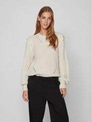 Vila Sweter Norila 14090231 Écru Regular Fit. Swetry Vila, l, bez wzorów, z syntetyku, bez ramiączek. Za 199.99 zł.