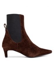 Gino Rossi Botki JOSE-116096 Brązowy. Brązowe botki Gino Rossi, bez wzorów, ze skóry, bez obcasa, na szpilce, bez zapięcia. Za 265.99 zł.
