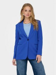 ONLY Marynarka Astrid 15310964 Niebieski Regular Fit. Niebieskie marynarki i żakiety ONLY, bez wzorów, z syntetyku, bez ramiączek. Za 69.99 zł.
