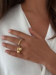 Les Favorites Pozłacany pierścionek rozmiar: 54-58. Żółte pierścionki Les Favorites, pozłacane. Za 82.99 zł.