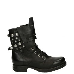 CZARNE BOTKI 259270 NERO. Czarne botki Venezia, bez wzorów, ze skóry, bez obcasa, bez zapięcia. Za 369.00 zł.