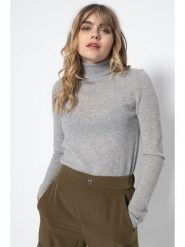 Perfect Cashmere Kaszmirowy golf "Ashley" w kolorze jasnoszarym rozmiar: L. Szare swetry Perfect Cashmere, l, bez wzorów, z kaszmiru, bez ramiączek. Za 289.88 zł.