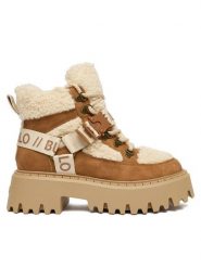 Buffalo Trzewiki Aspen Com Mid Warm 1622594 Beżowy. Brązowe botki Buffalo, bez wzorów, ze skóry, bez obcasa, na płaskiej podeszwie, bez zapięcia. Za 379.99 zł.