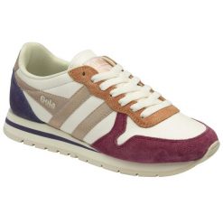 Buty damskie Gola Daytona Quadrant. Białe buty do biegania Gola, bez wzorów, z nylonu, bez zapięcia, do biegania. Za 432.50 zł.