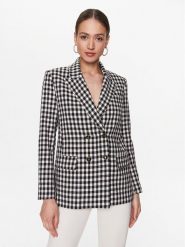 Pinko Marynarka Maderna 100642 A0N0 Czarny Regular Fit. Czarne marynarki i żakiety Pinko, bez wzorów, z bawełny, bez ramiączek. Za 2,179.00 zł.
