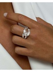 Les Favorites Srebrny pierścionek rozmiar: 56. Szare pierścionki Les Favorites, srebrne. Za 108.99 zł.