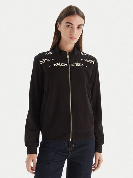 Liu Jo Sport Bluza TF5152 FS576 Czarny Regular Fit. Czarne bluzy bez kaptura Liu Jo Sport, s, bez wzorów, z wiskozy, bez kaptura. Za 719.99 zł.