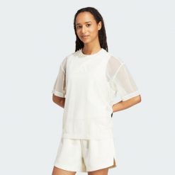 Koszulka Soft Lux Mesh. Białe t-shirty sportowe adidas, l, bez wzorów, z elastanu, bez ramiączek. Za 179.00 zł.