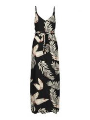 Vero Moda Sukienka w kolorze czarno-beżowym rozmiar: M. Brązowe sukienki Vero Moda, m, bez wzorów, z tkaniny, bez kołnierzyka, bez ramiączek, maxi. Za 105.38 zł.