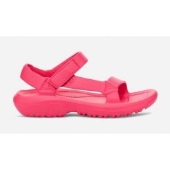 Klapki damskie Teva Hurricane Drift. Czerwone klapki Teva, bez wzorów, eleganckie, bez obcasa, bez zapięcia. Za 218.50 zł.