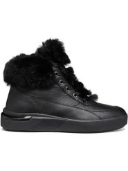 Geox Skórzane botki "Dalyla" w kolorze czarnym rozmiar: 39. Czarne botki Geox, bez wzorów, bez obcasa, bez zapięcia. Za 361.02 zł.