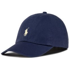 Czapka z daszkiem Polo Ralph Lauren. Niebieskie czapki z daszkiem Polo Ralph Lauren, bez wzorów. Za 119.99 zł.