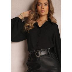 Czarna Koszula z Błyszczącą Nitką Ketola. Czarne koszule Renee, l, bez wzorów, z jeansu, eleganckie, bez kołnierzyka, bez ramiączek. W wyprzedaży za 132.99 zł.