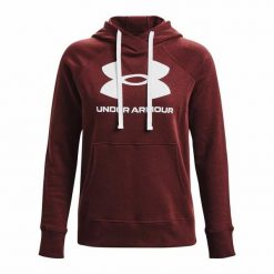 Bluza z kapturem Damska Rival Fleece. Białe bluzy Under Armour, l, bez wzorów, sportowe, bez ramiączek, z kapturem. Za 250.65 zł.
