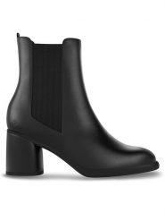 ECCO Botki Sculpted Lx 55 22270301001 Czarny. Czarne botki ECCO, bez wzorów, ze skóry, bez obcasa, na słupku, bez zapięcia. Za 649.99 zł.