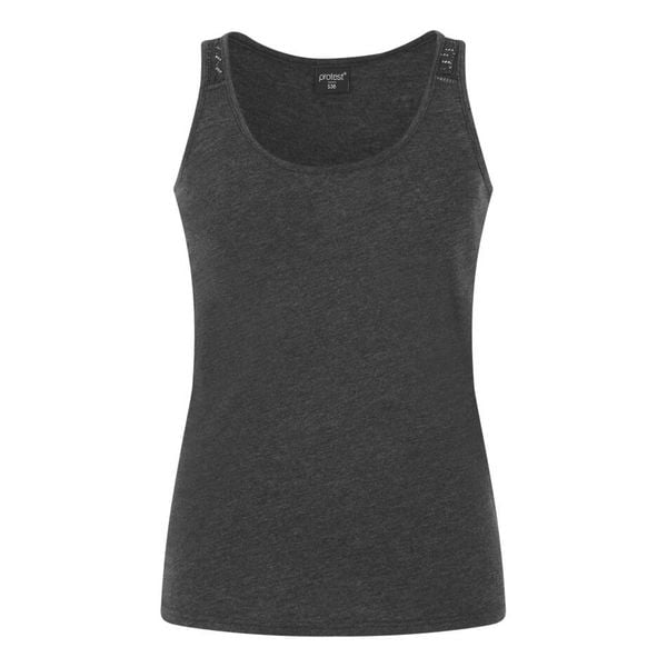Damski tank top Protest Impulses. Czarne topy Protest, bez wzorów, bez kołnierzyka, bez ramiączek. Za 173.00 zł.