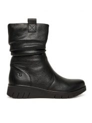 Caprice Botki 9-26455-45 Czarny. Czarne botki Caprice, bez wzorów, ze skóry, bez obcasa, na płaskiej podeszwie, bez zapięcia. Za 589.99 zł.