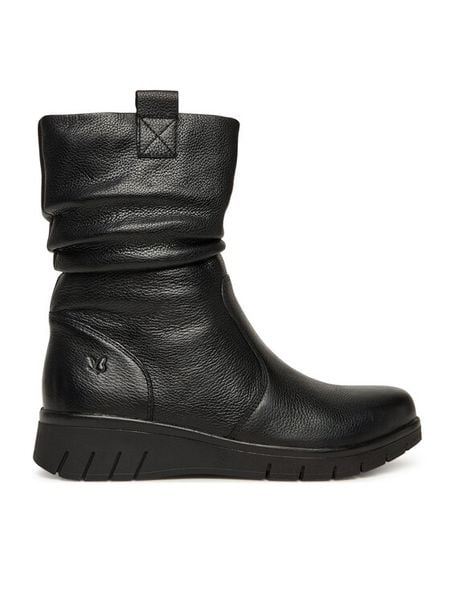 Caprice Botki 9-26455-45 Czarny. Czarne botki Caprice, bez wzorów, ze skóry, bez obcasa, na płaskiej podeszwie, bez zapięcia. Za 589.99 zł.