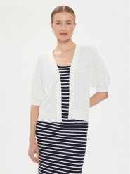 Kaffe Kardigan Dali 10506575 Biały Regular Fit. Białe swetry Kaffe, s, bez wzorów, z bawełny, bez ramiączek. Za 159.99 zł.