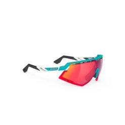Okulary Rudy Project DEFENDER EMERALD WHITE MATTE - Multilaser Red. Niebieskie okulary przeciwsłoneczne Rudy Project, bez wzorów. Za 850.65 zł.