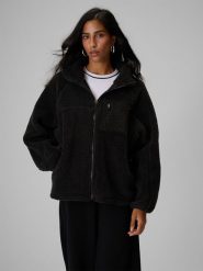 4F Polar ze stójką loose damski - czarny XL. Czarne bluzy z polaru 4f, m, bez wzorów, z polaru, trekkingowe. Za 249.99 zł.